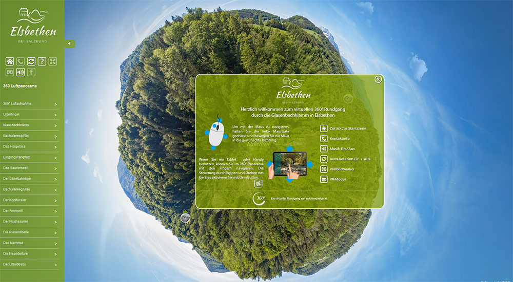 Virtuelle 360° Tour weblinedesign Panoramafotografie